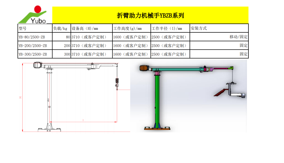 折臂助力机械手